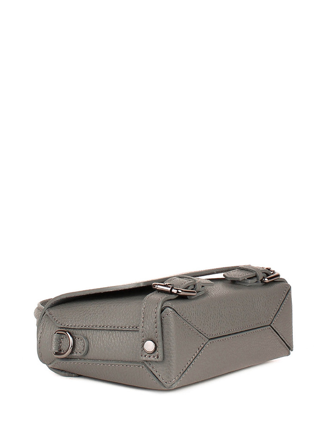 Bolso de mano de piel italiana Gris 4334-27-32