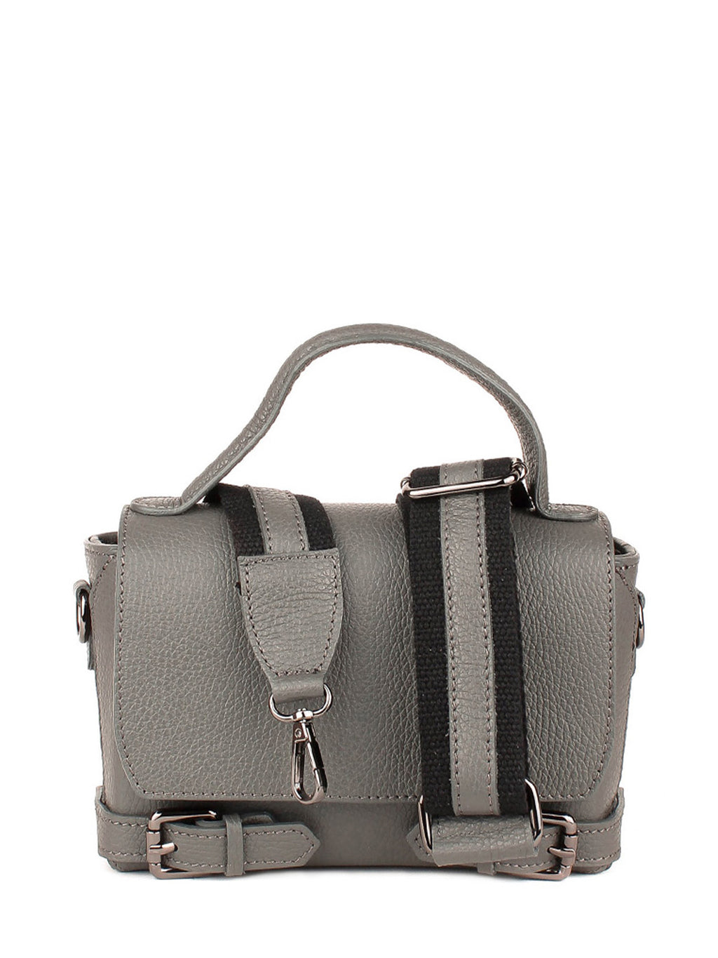 Bolso de mano de piel italiana Gris 4334-27-32
