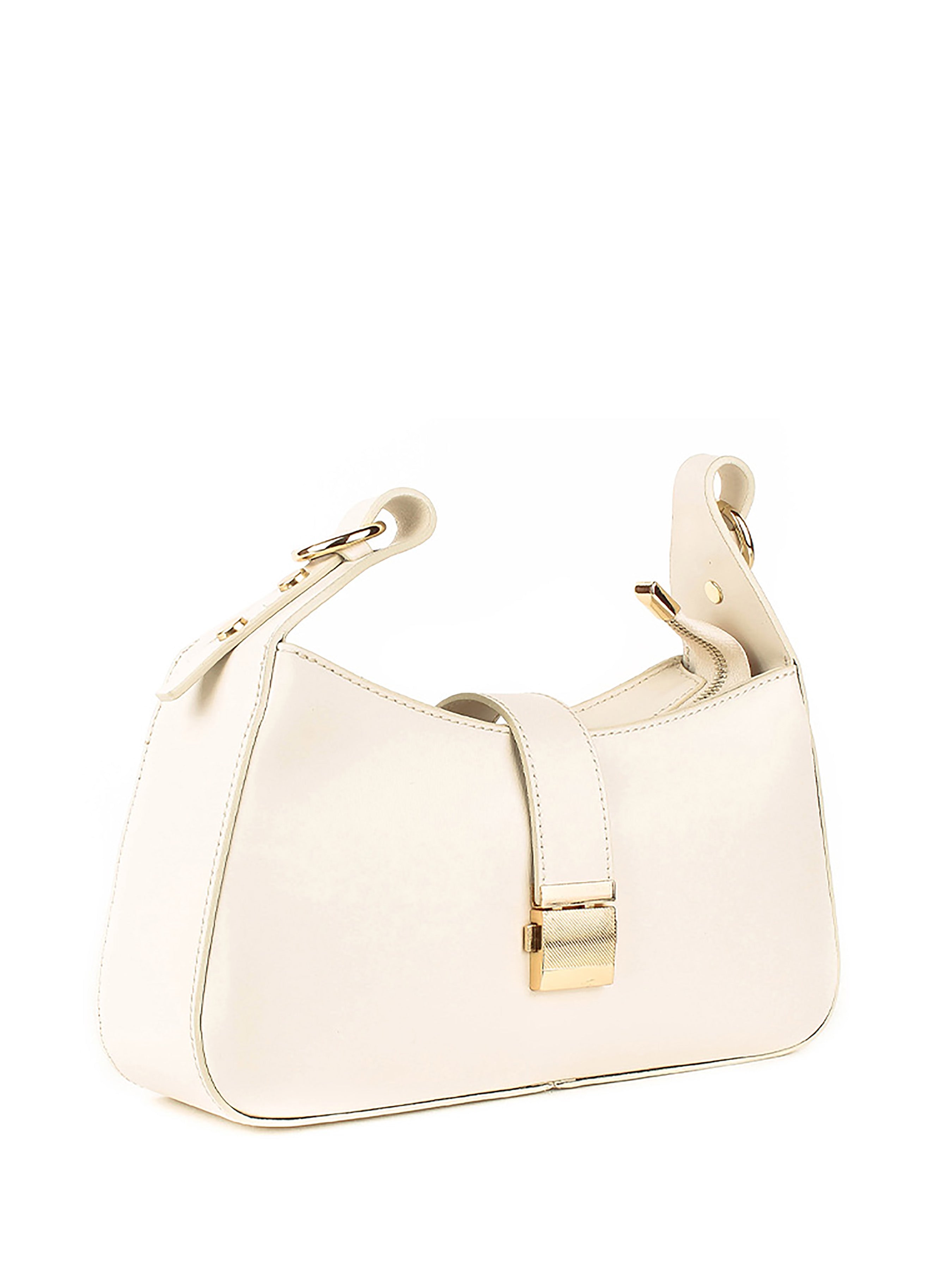 Bolso de hombro de piel italiana Beige 4455-11-33