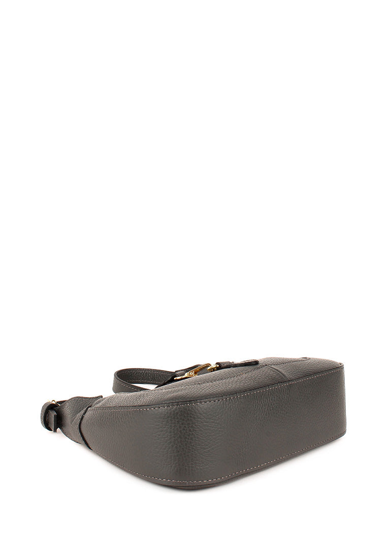 Bolso de hombro de piel italiana Gris 2109-27-32