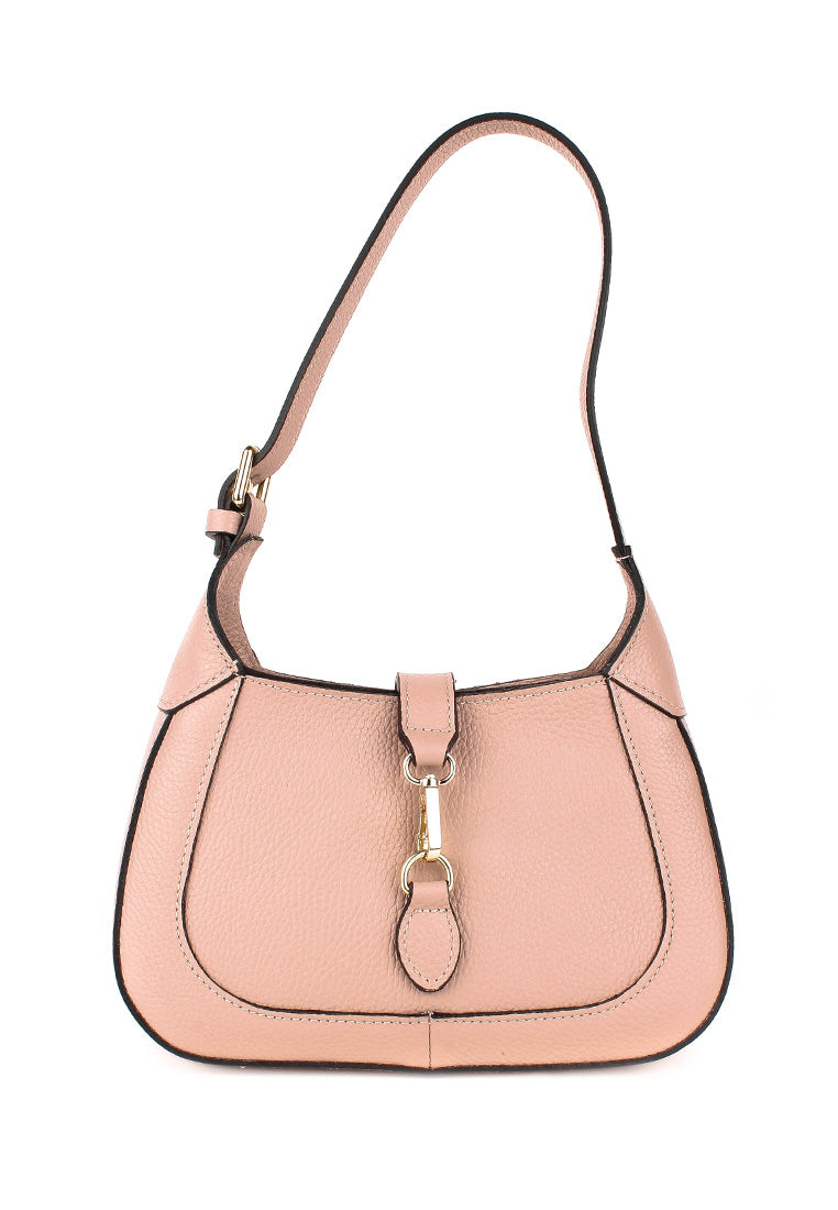 Bolso de hombro de piel italiana Gris 2109-52-32