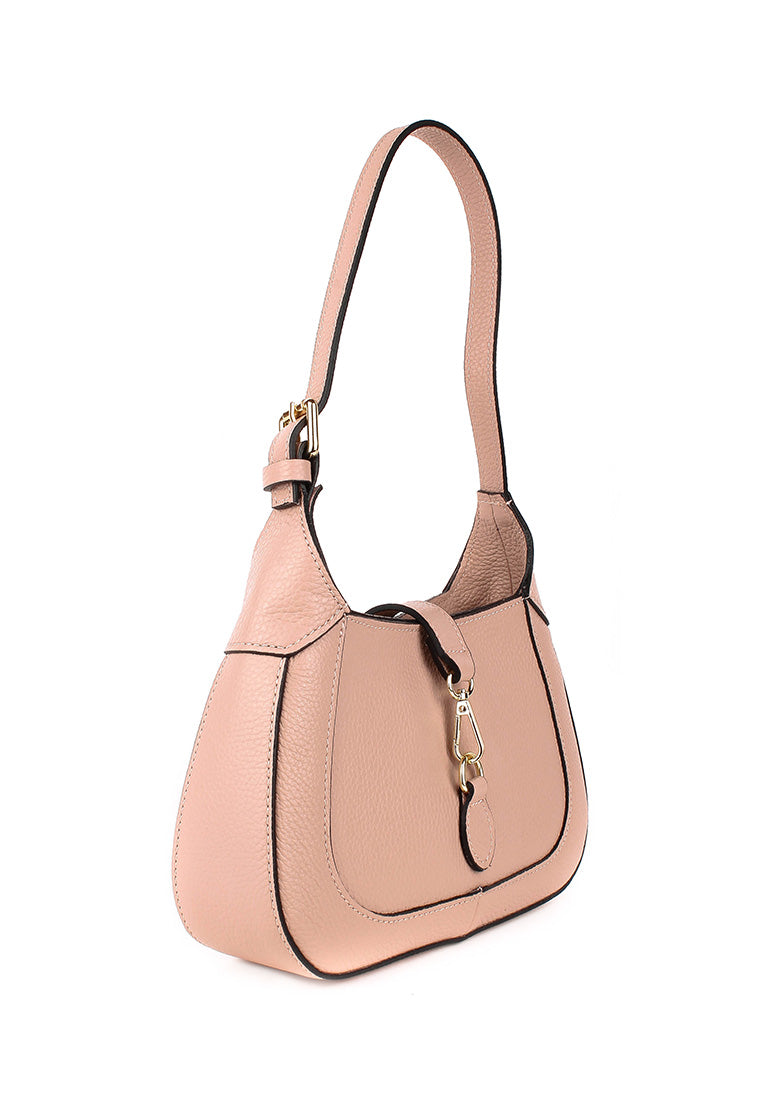 Bolso de hombro de piel italiana Gris 2109-52-32