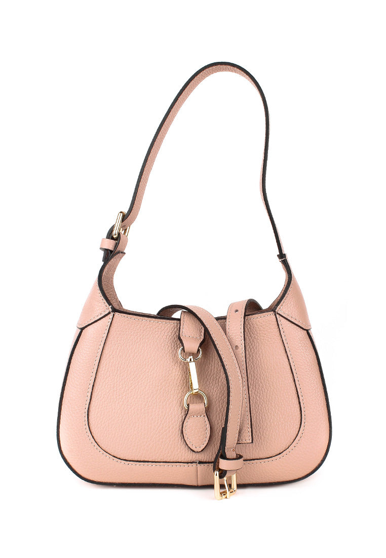 Bolso de hombro de piel italiana Gris 2109-52-32