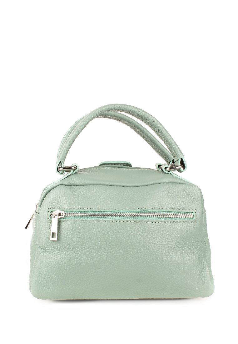 Bolso de mano de piel italiana Verde 3635-81-32