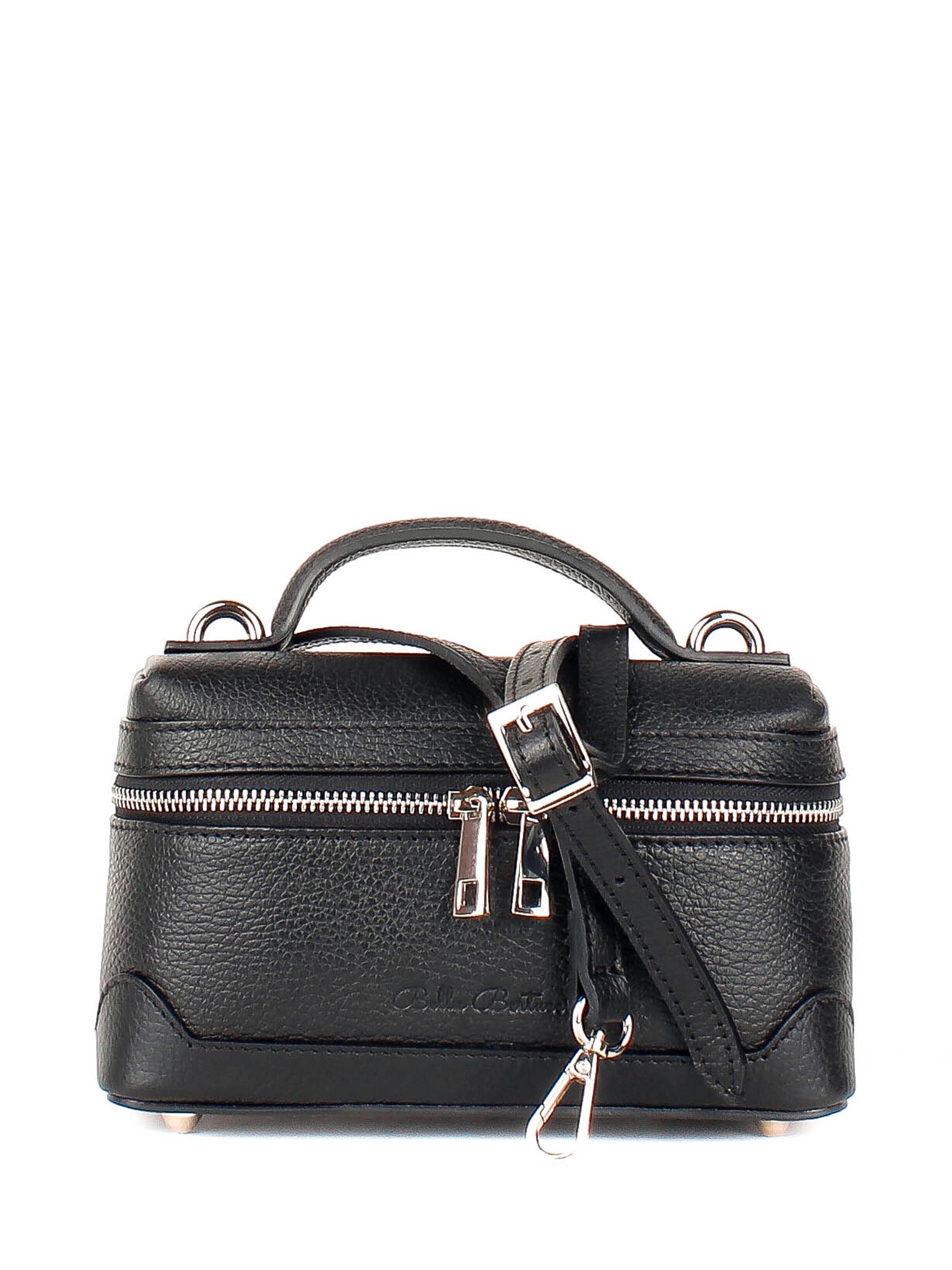 Bandolera de piel italiana Negro 6344-05-32