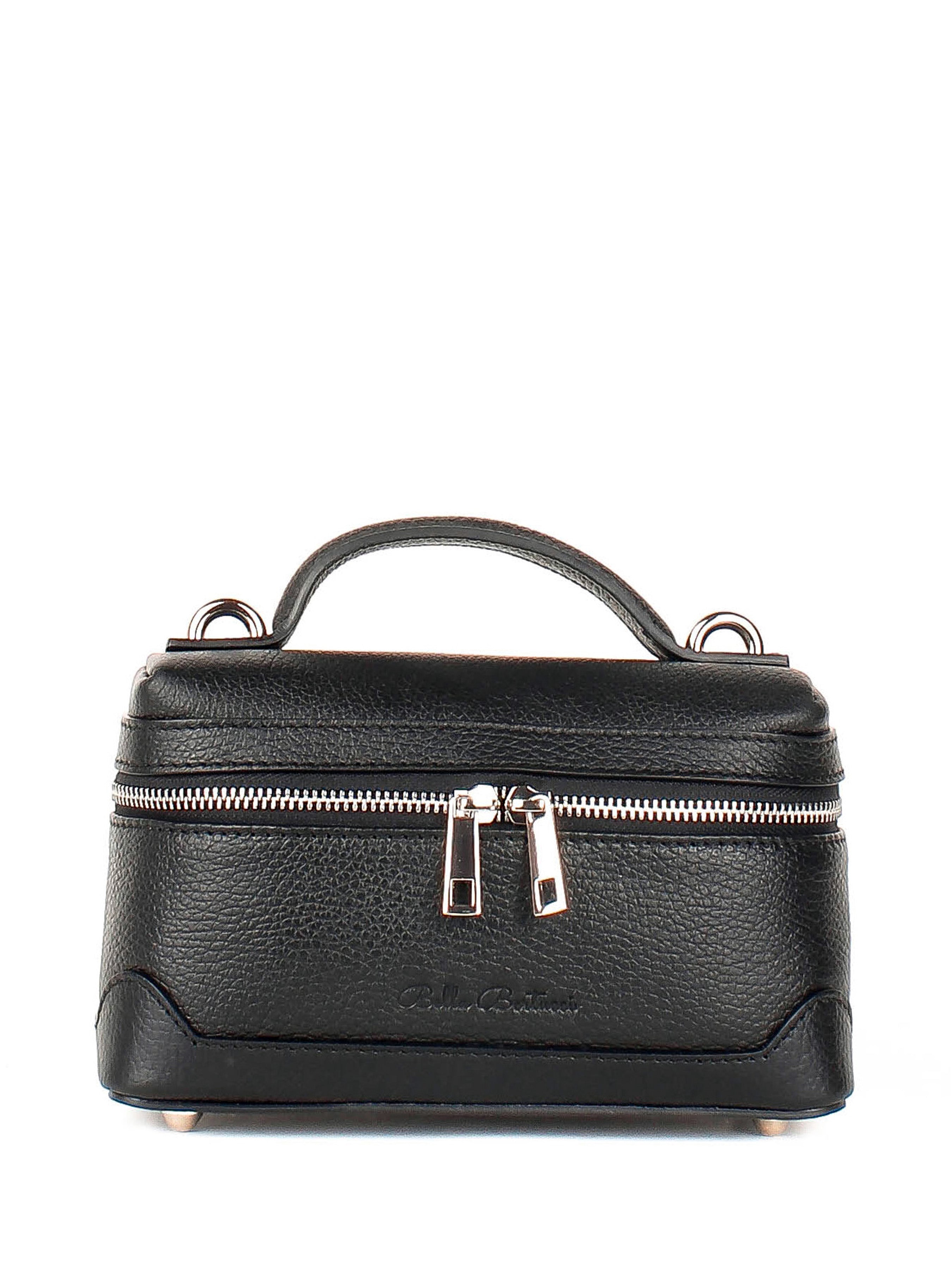 Bandolera de piel italiana Negro 6344-05-32