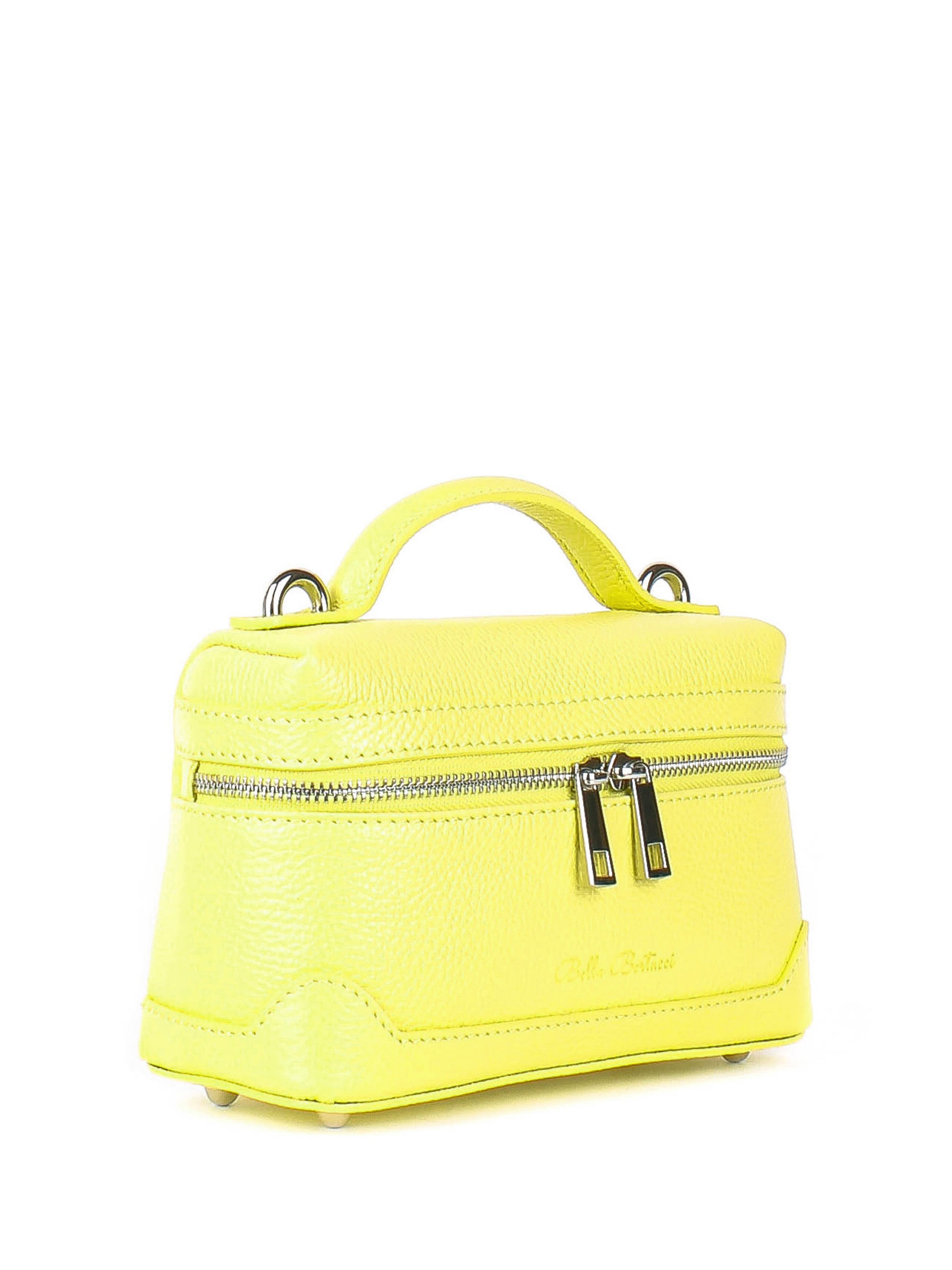 Bandolera de piel italiana Amarillo 6344-15-32