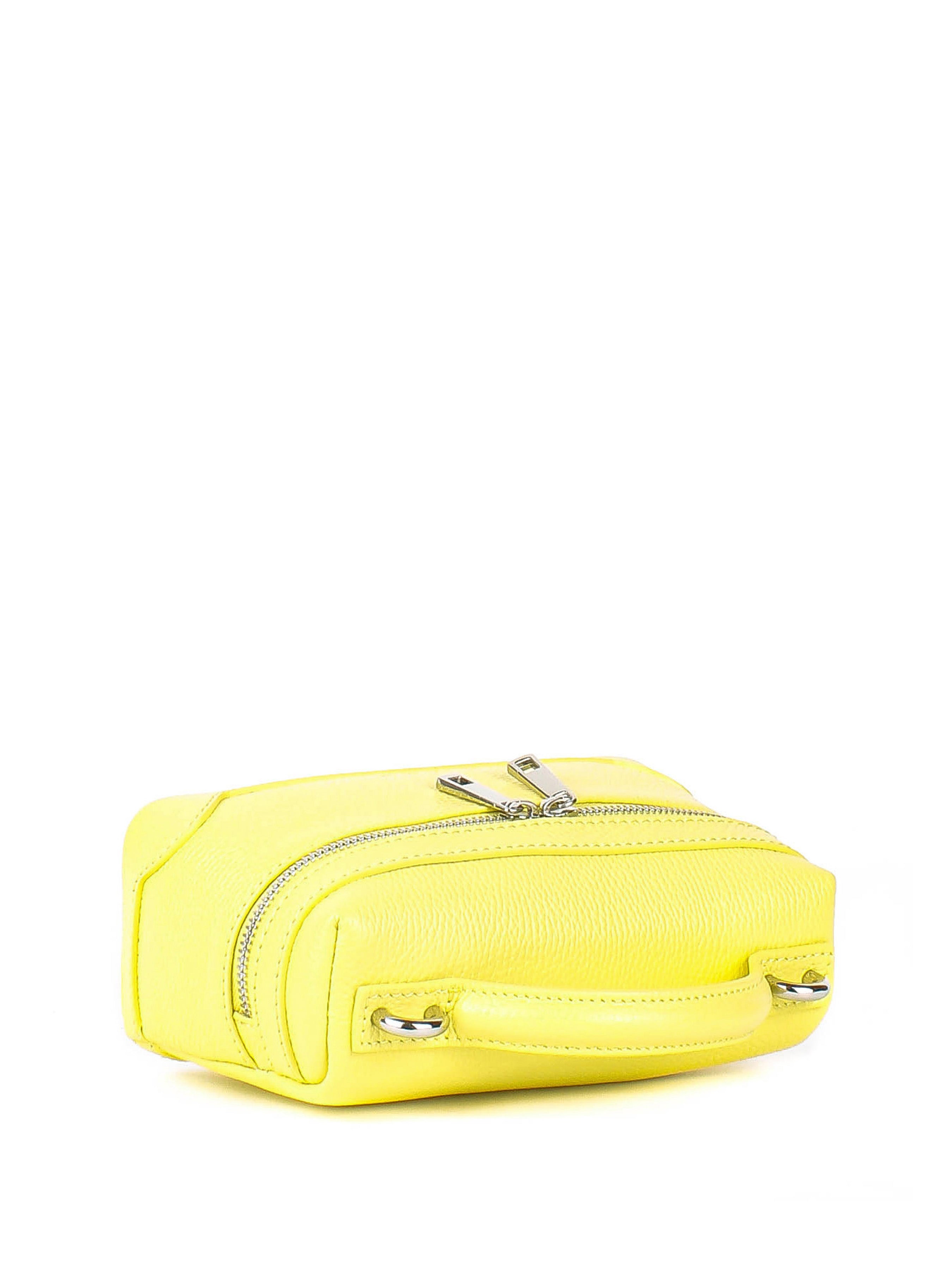 Bandolera de piel italiana Amarillo 6344-15-32