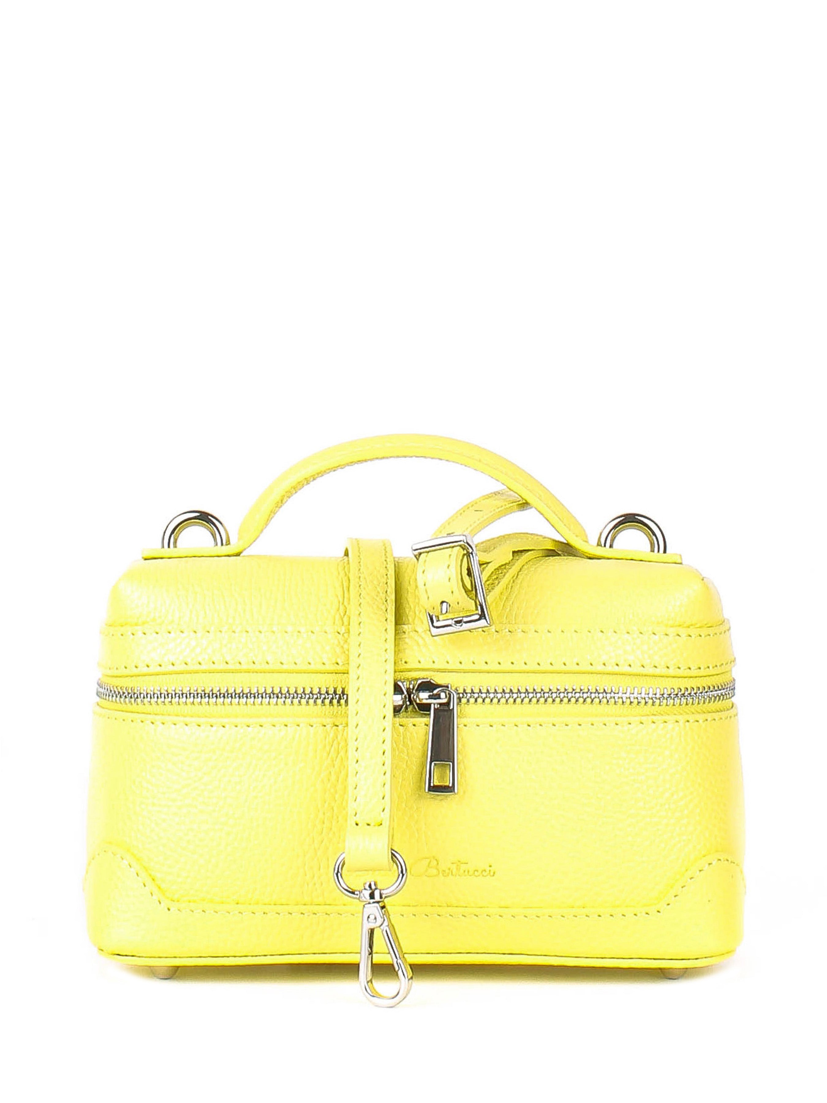 Bandolera de piel italiana Amarillo 6344-15-32