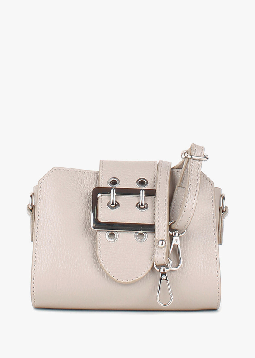 Bandolera de piel italiana Beige 2170-11-32