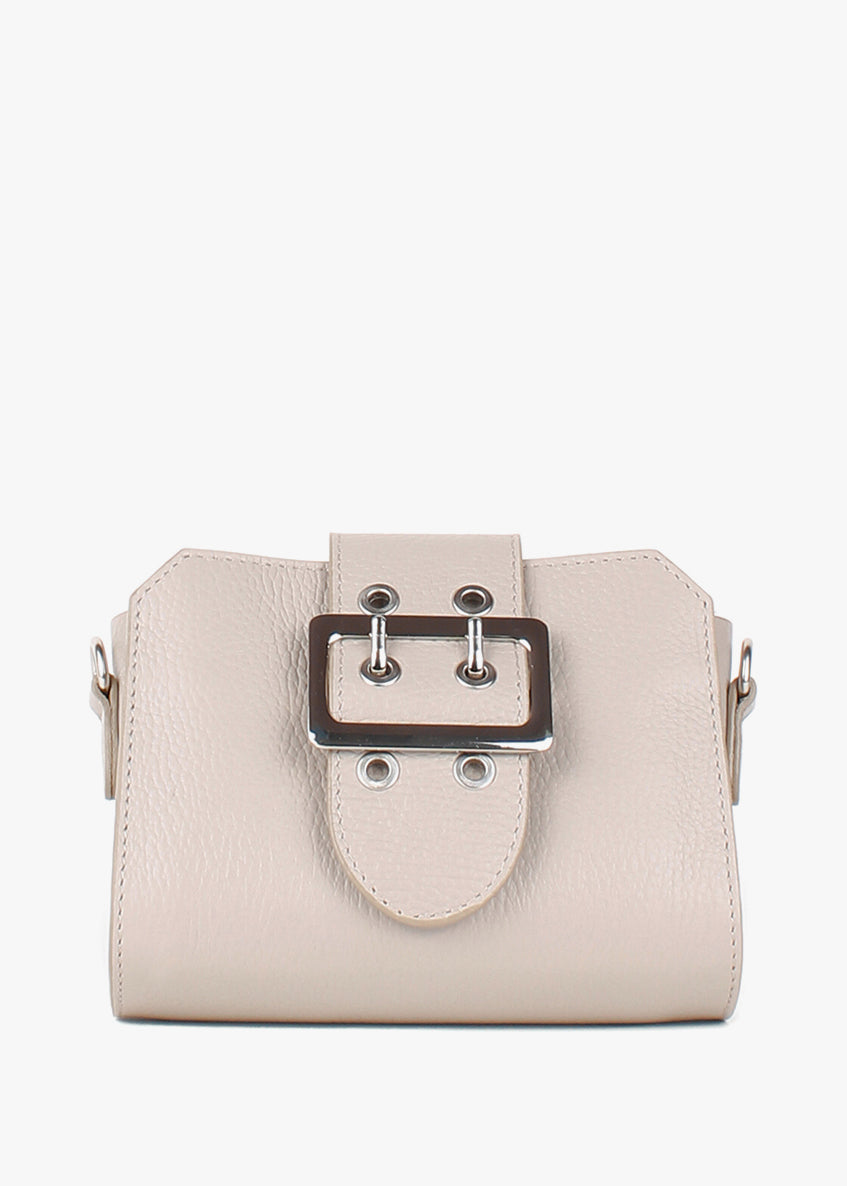 Bandolera de piel italiana Beige 2170-11-32