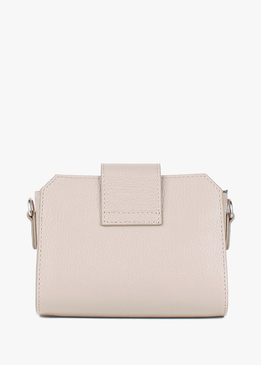 Bandolera de piel italiana Beige 2170-11-32