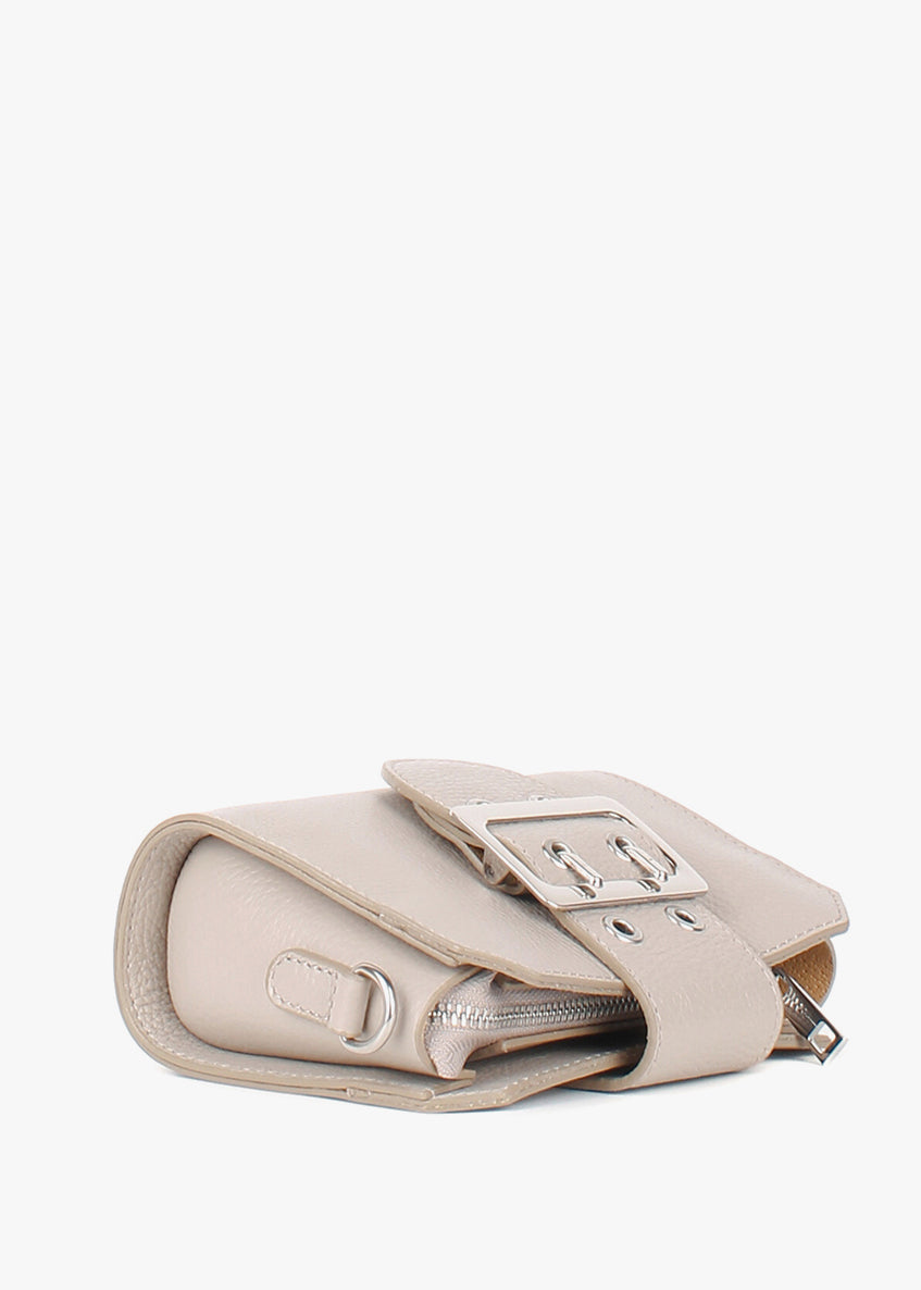 Bandolera de piel italiana Beige 2170-11-32
