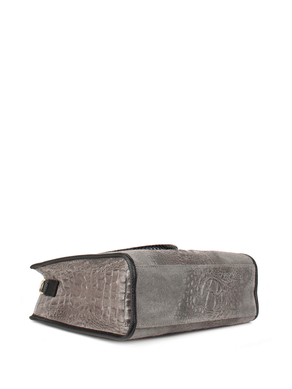 Bolso Tote de piel italiana Gris 8560-27-36