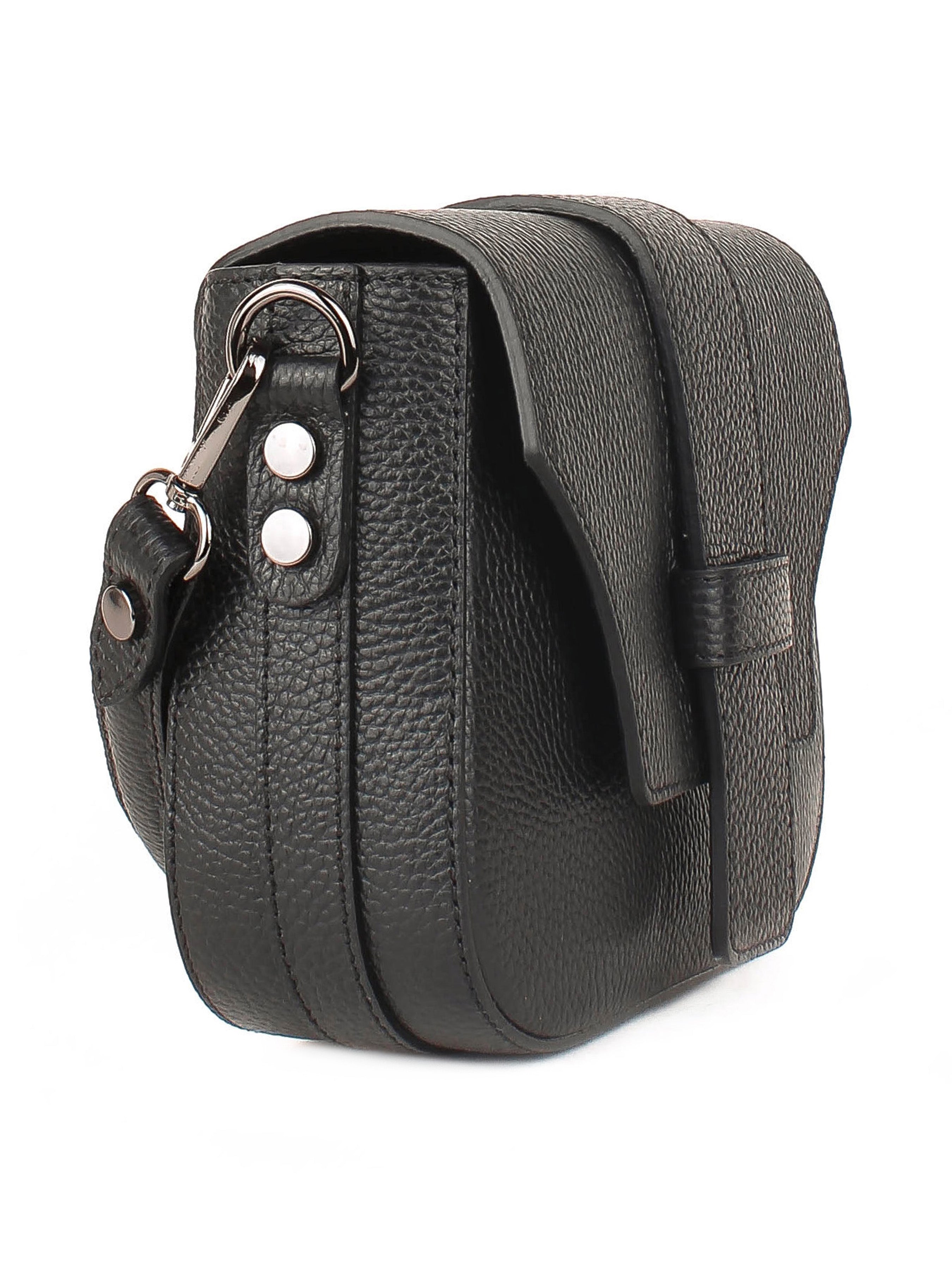 Bandolera de piel italiana Negro 3080-05-32