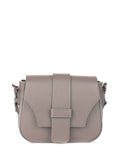 Bandolera de piel italiana Gris, Beige 3080-98-32