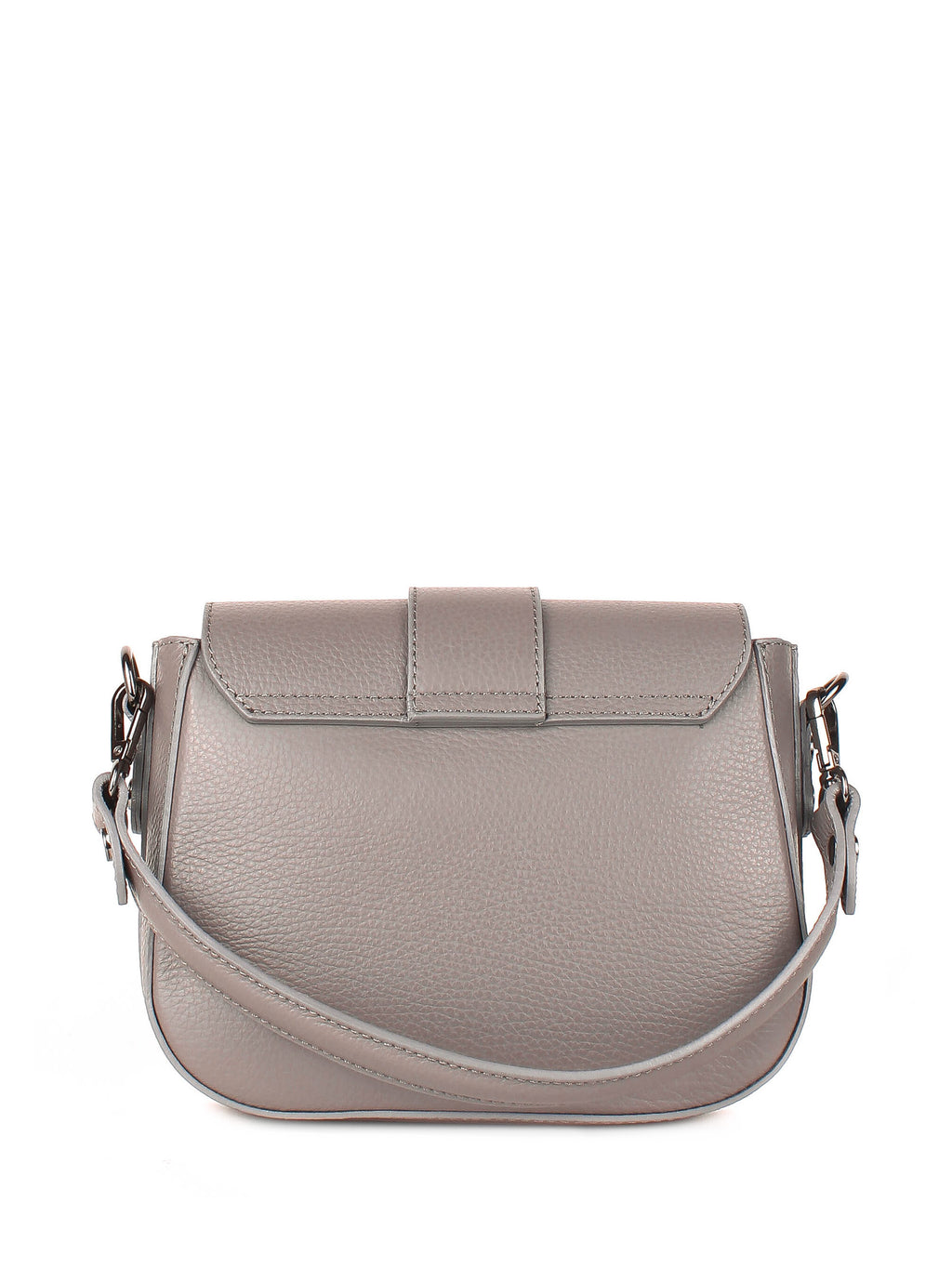 Bandolera de piel italiana Gris, Beige 3080-98-32