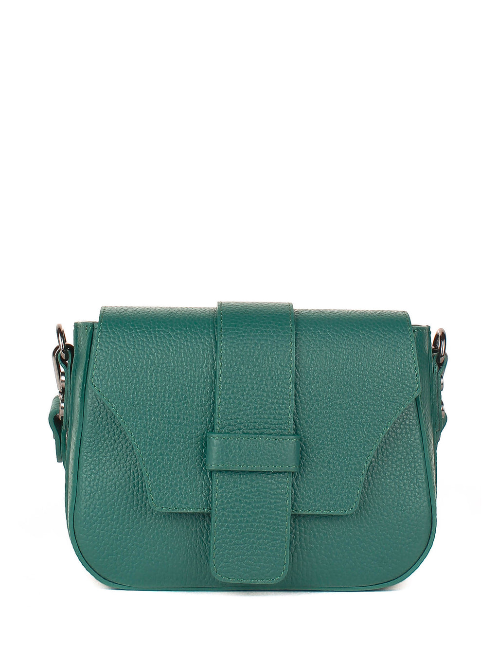 Bandolera de piel italiana Verde 3080-64-32