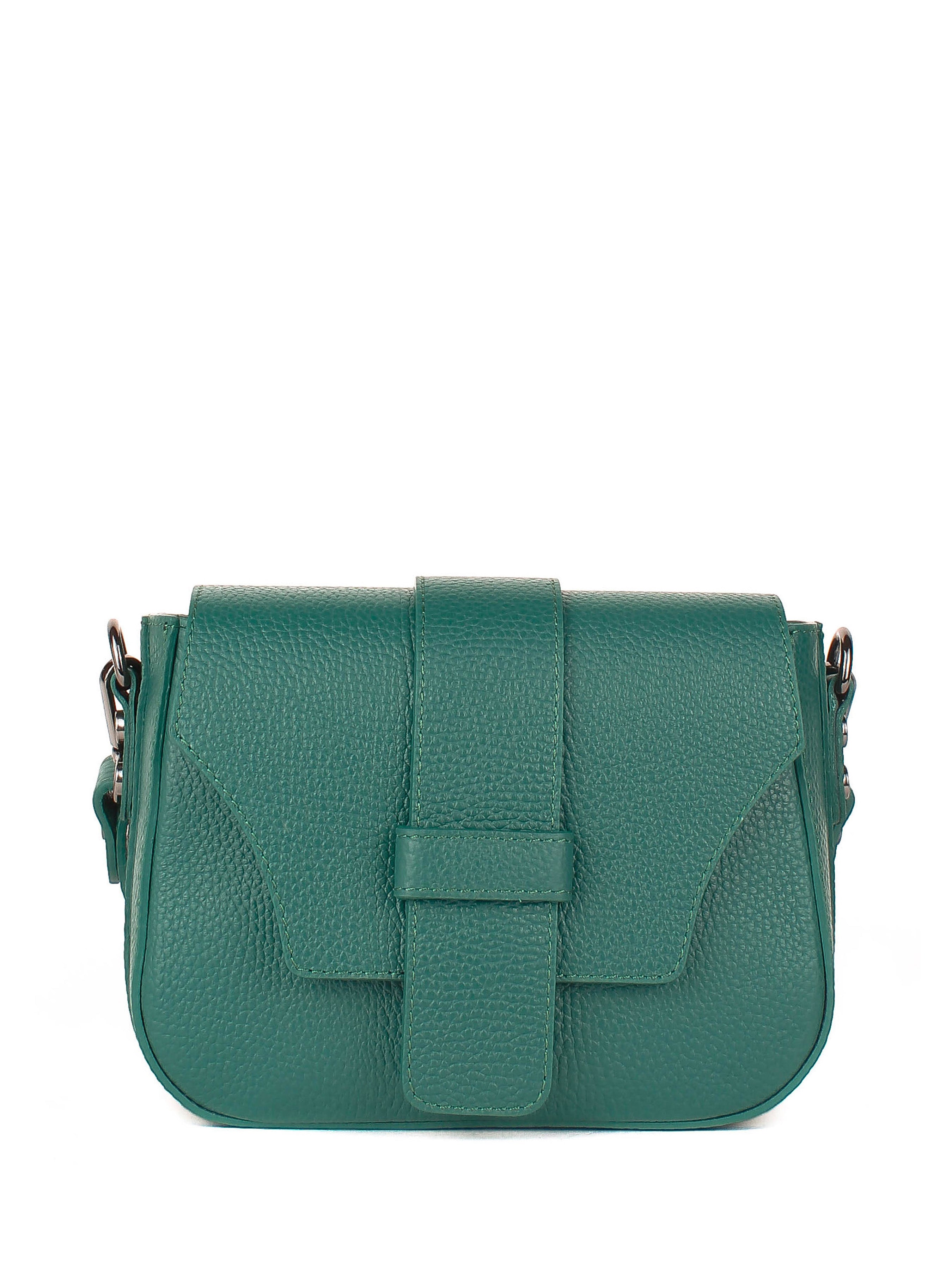 Bandolera de piel italiana Verde 3080-64-32