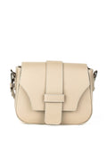 Bandolera de piel italiana Beige 3080-11-32