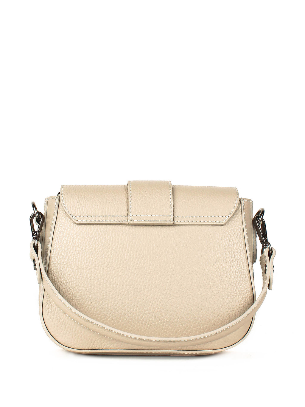 Bandolera de piel italiana Beige 3080-11-32