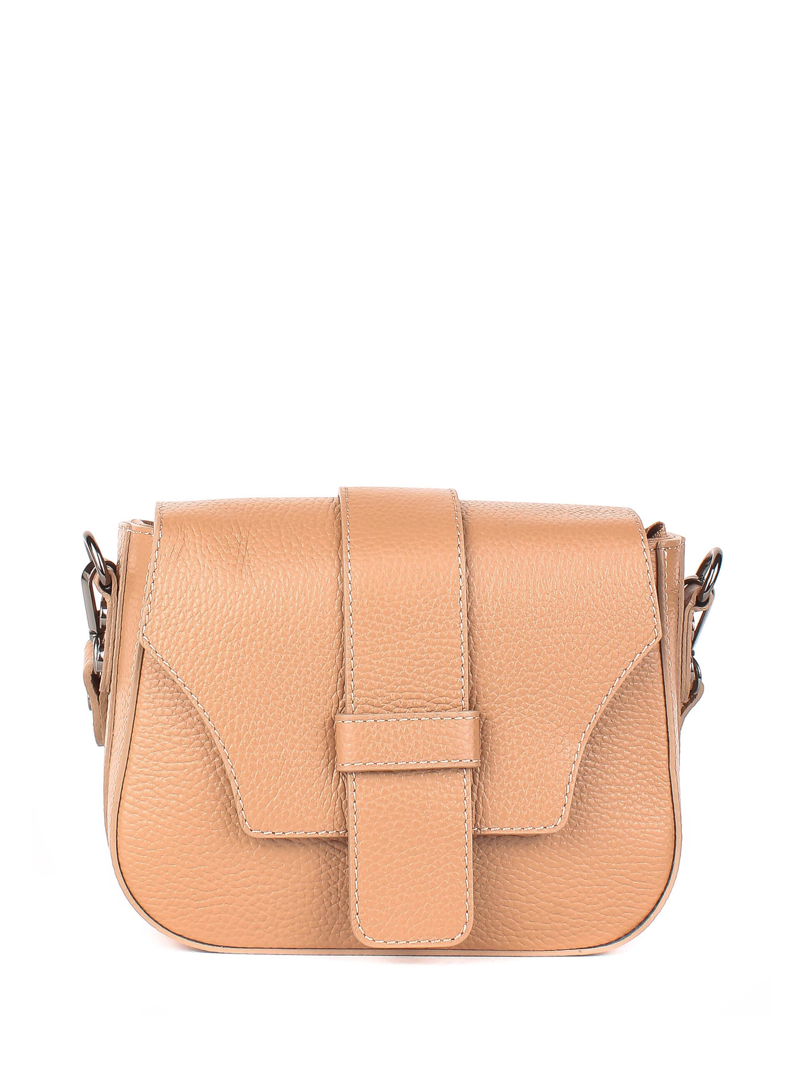 Bandolera de piel italiana Beige 3080-60-32