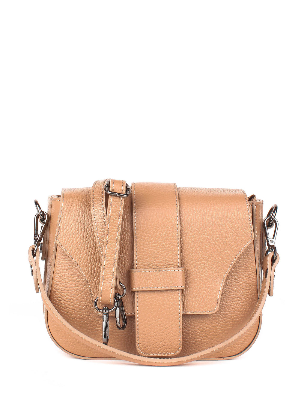 Bandolera de piel italiana Beige 3080-60-32