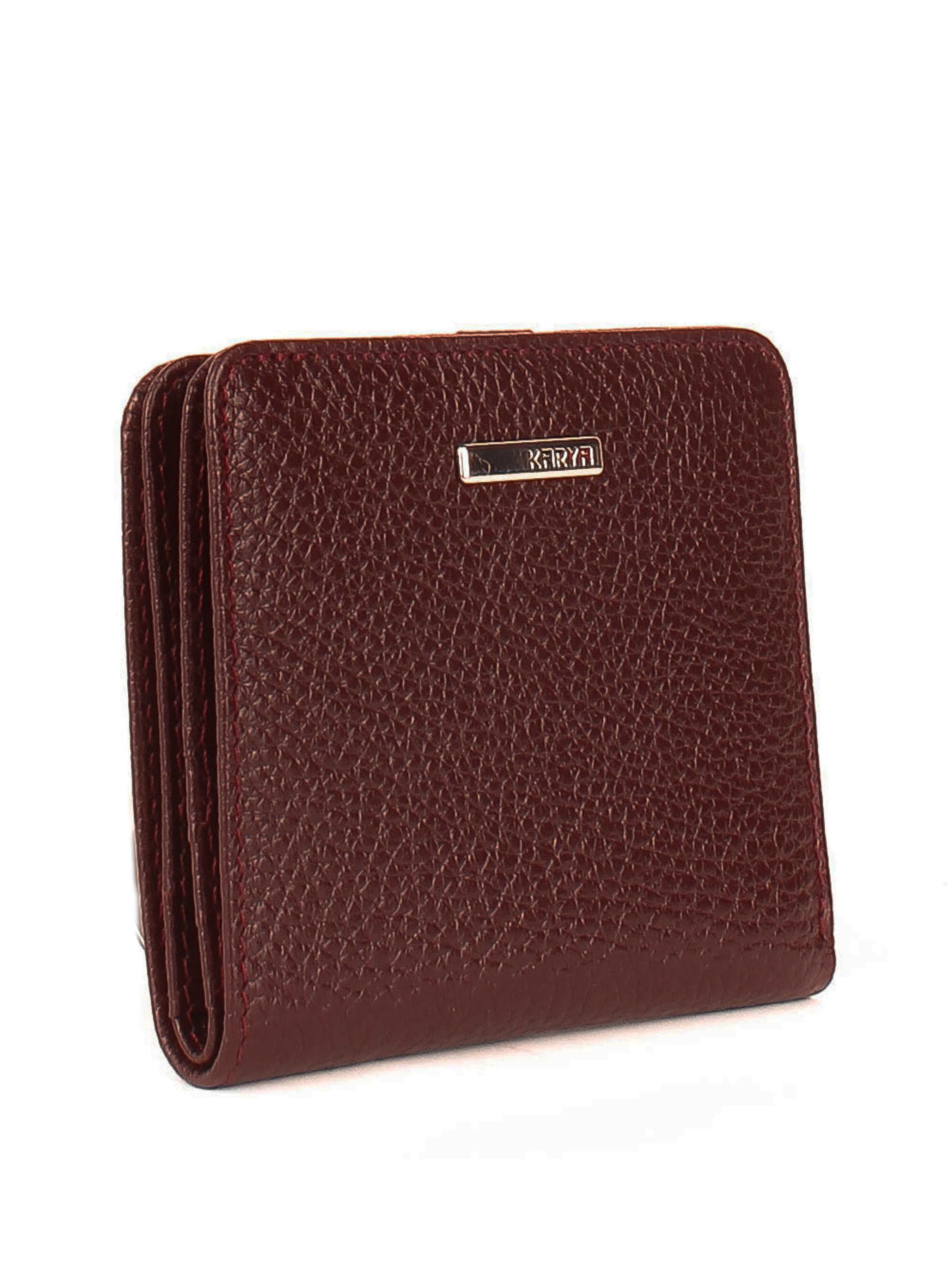 Cartera de piel italiana Burgoña 1208-243