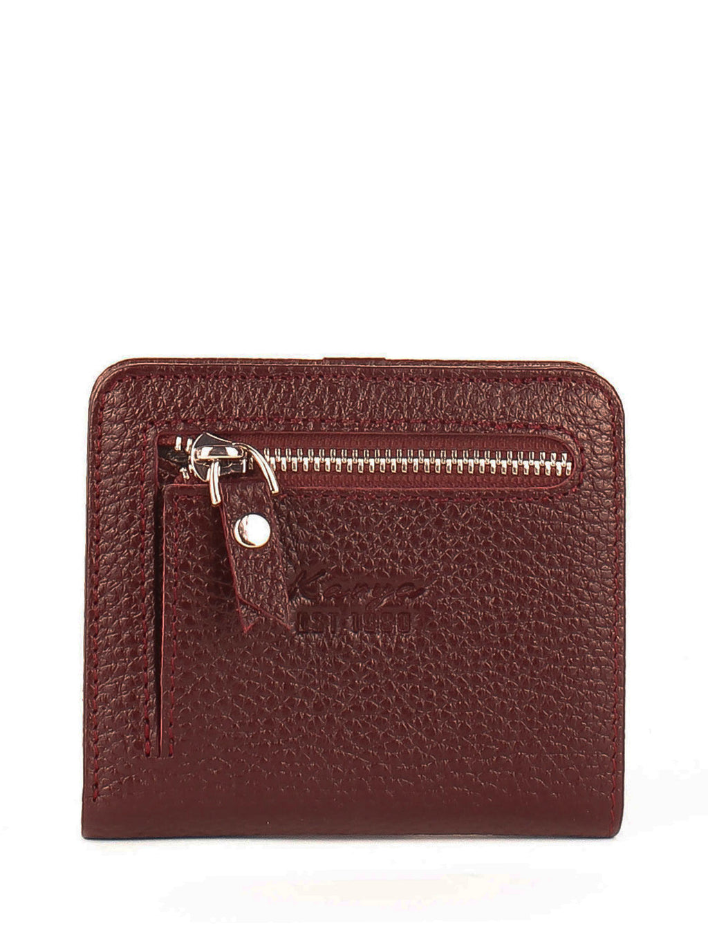 Cartera de piel italiana Burgoña 1208-243