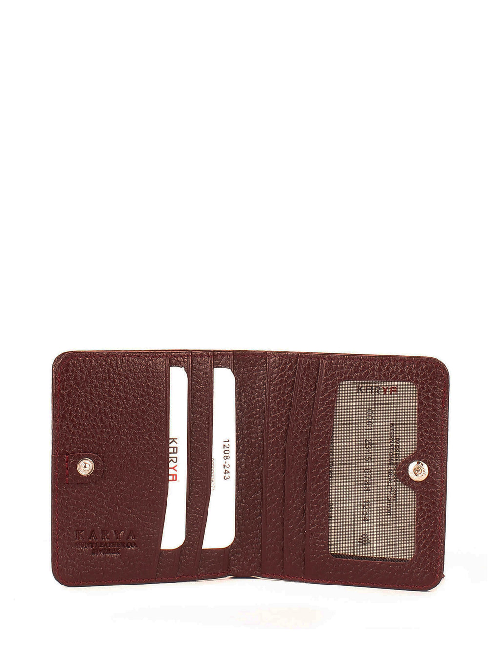 Cartera de piel italiana Burgoña 1208-243