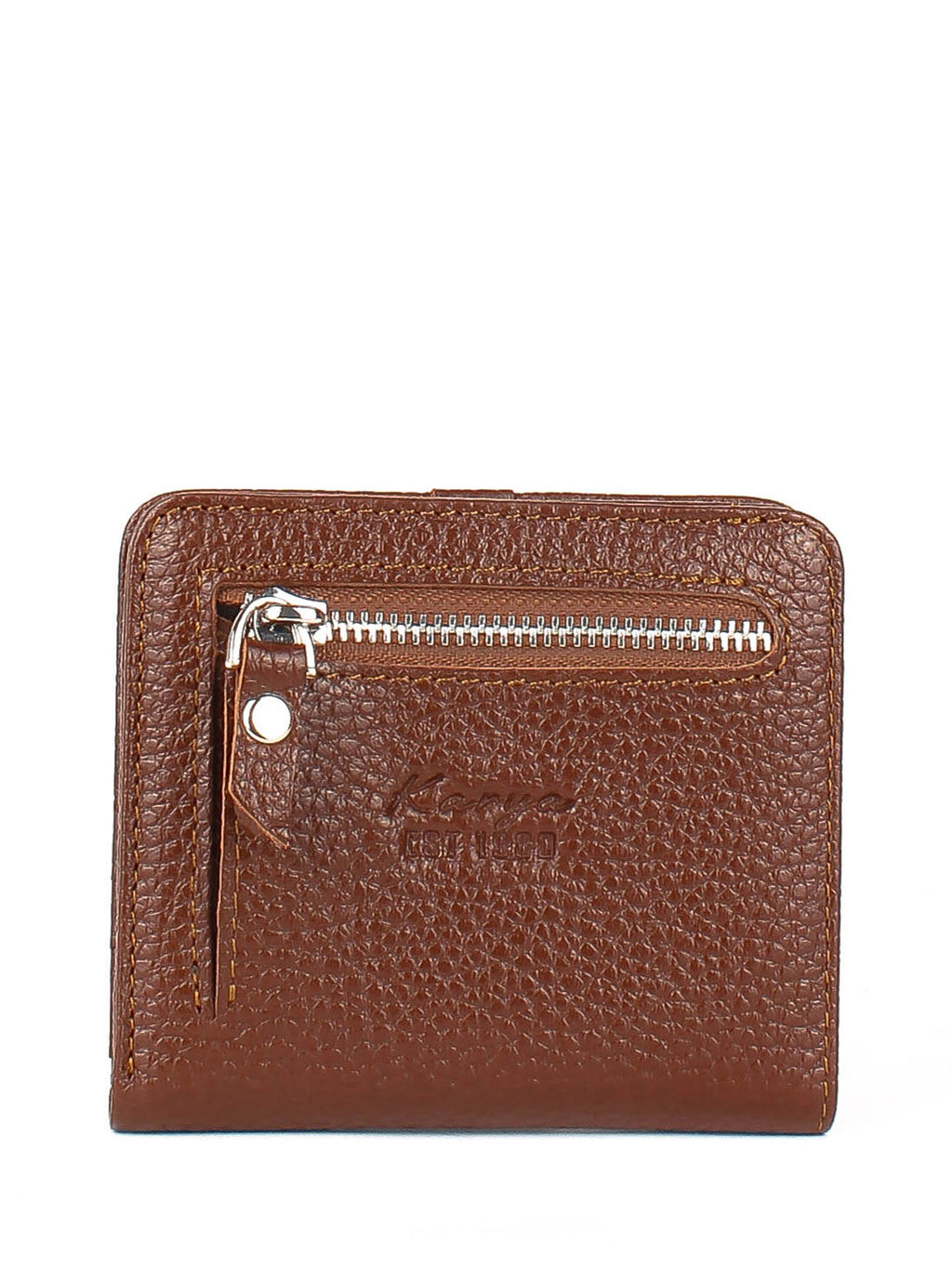 Cartera de piel italiana Marrón 1208-38