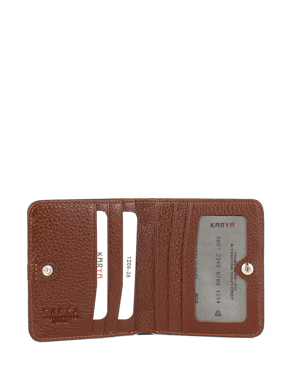 Cartera de piel italiana Marrón 1208-38