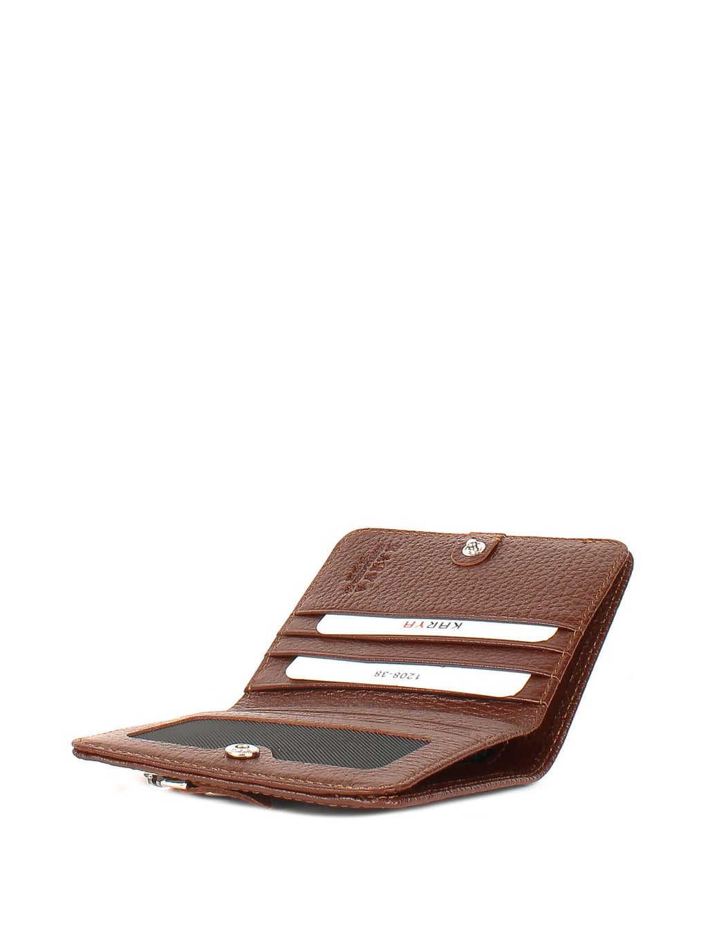 Cartera de piel italiana Marrón 1208-38