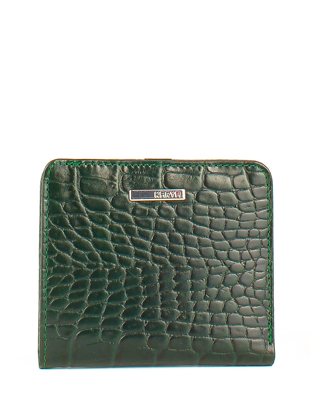 Cartera de piel italiana Verde 1208-017