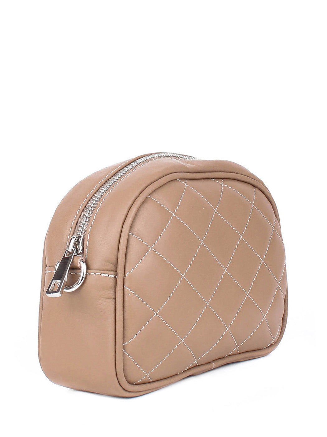 Bandolera de piel italiana Gris, Marrón 3315-104-37