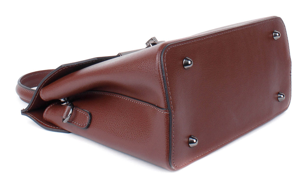 Bolso de mano de piel italiana Marrón 3642-06-33