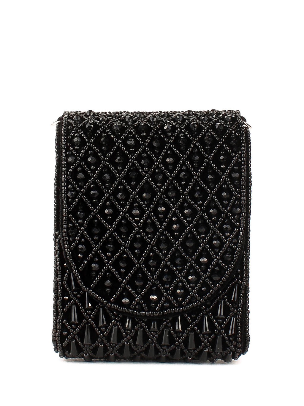 Bandolera de piel italiana Negro 003-05