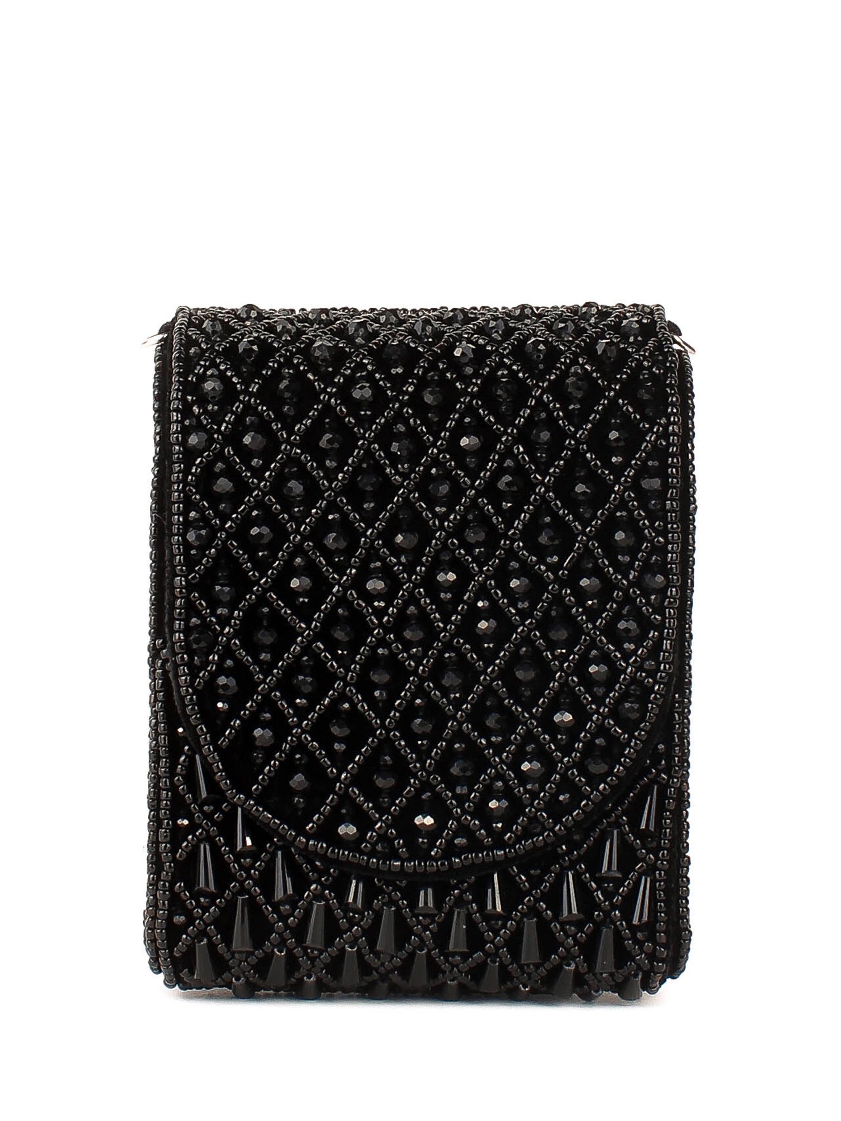 Bandolera de piel italiana Negro 003-05