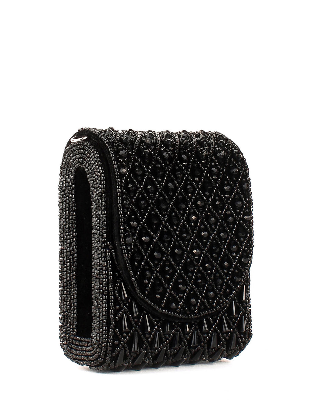 Bandolera de piel italiana Negro 003-05