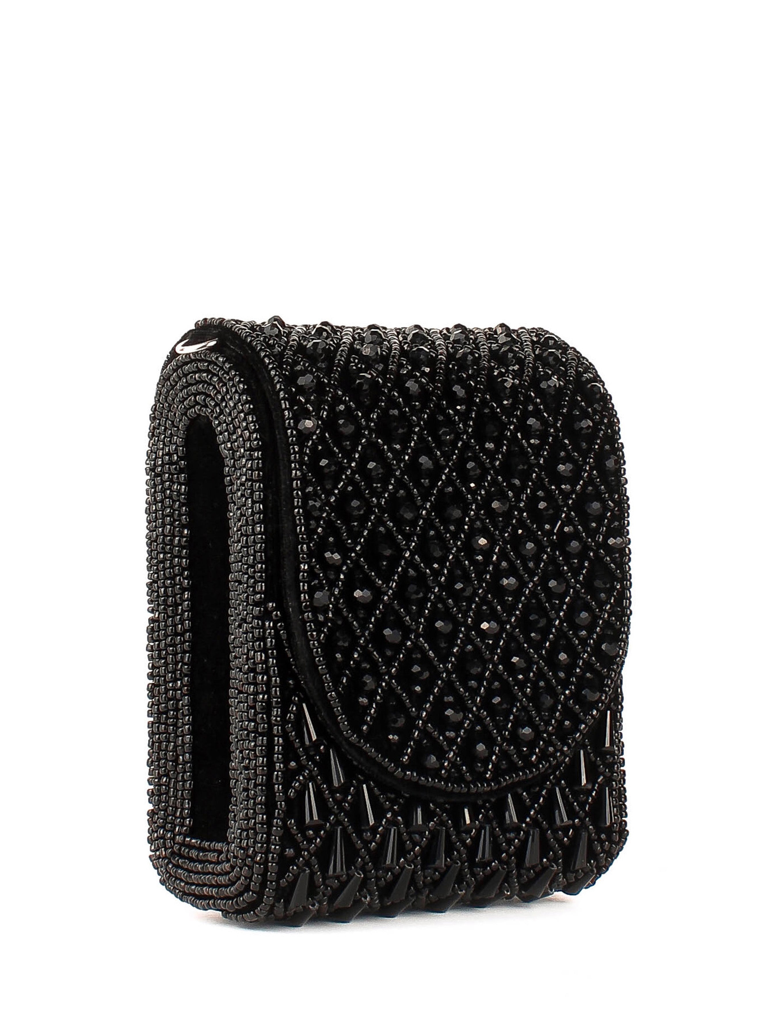 Bandolera de piel italiana Negro 003-05