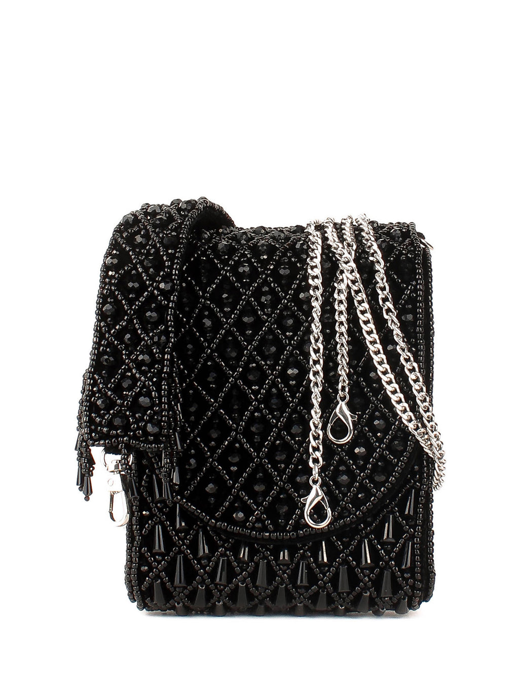 Bandolera de piel italiana Negro 003-05