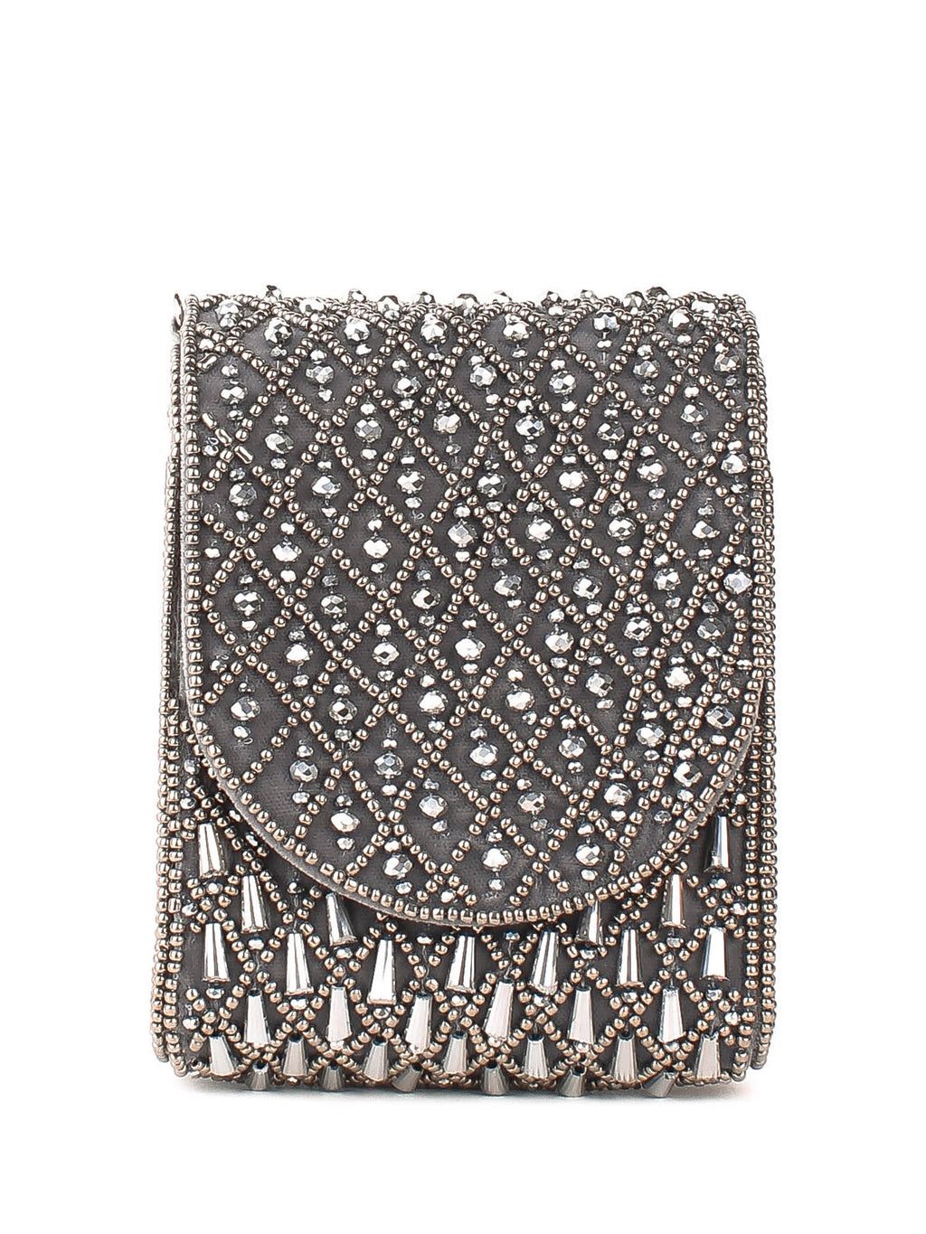 Bandolera de piel italiana Gris 003-18