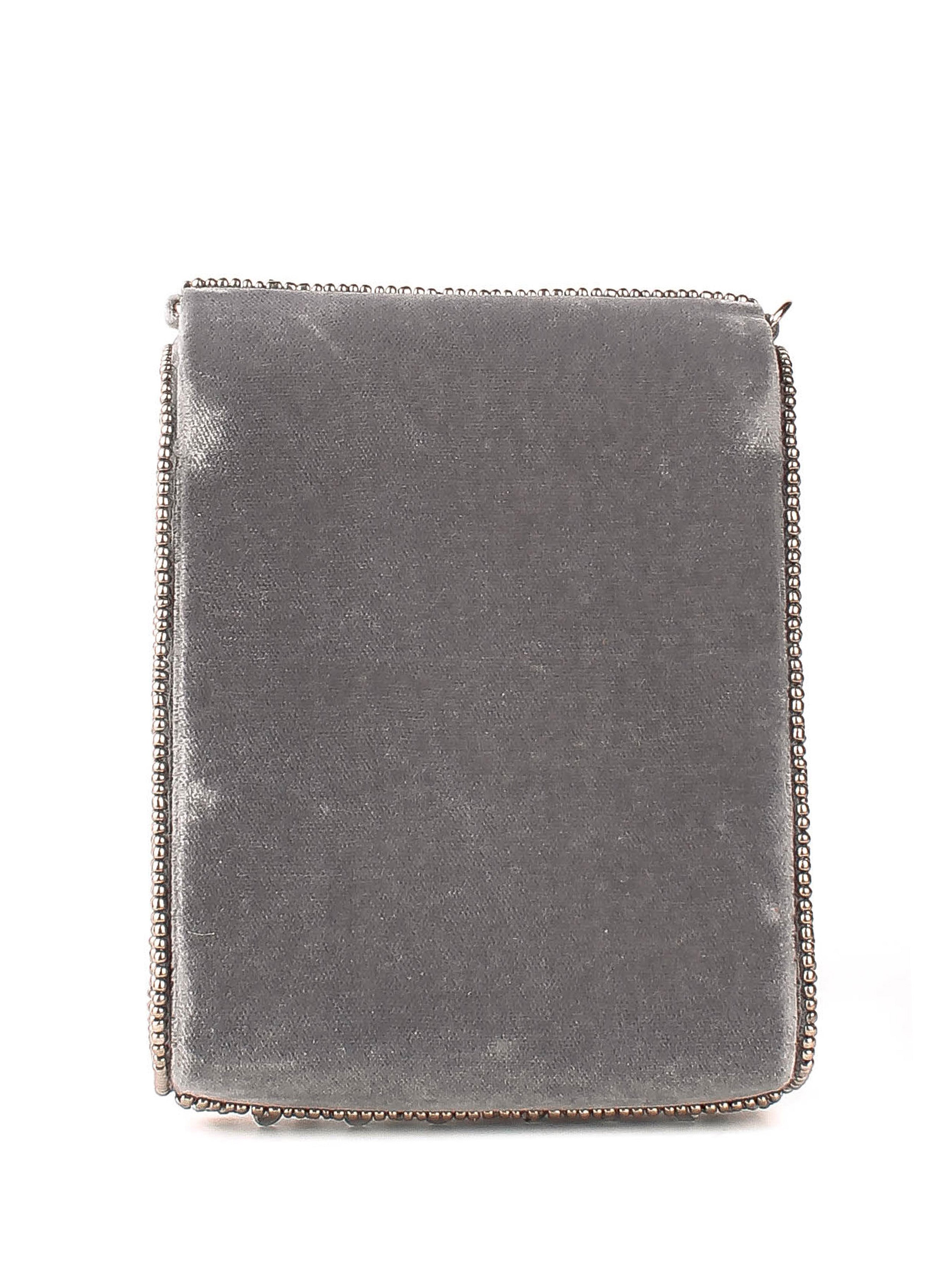 Bandolera de piel italiana Gris 003-18