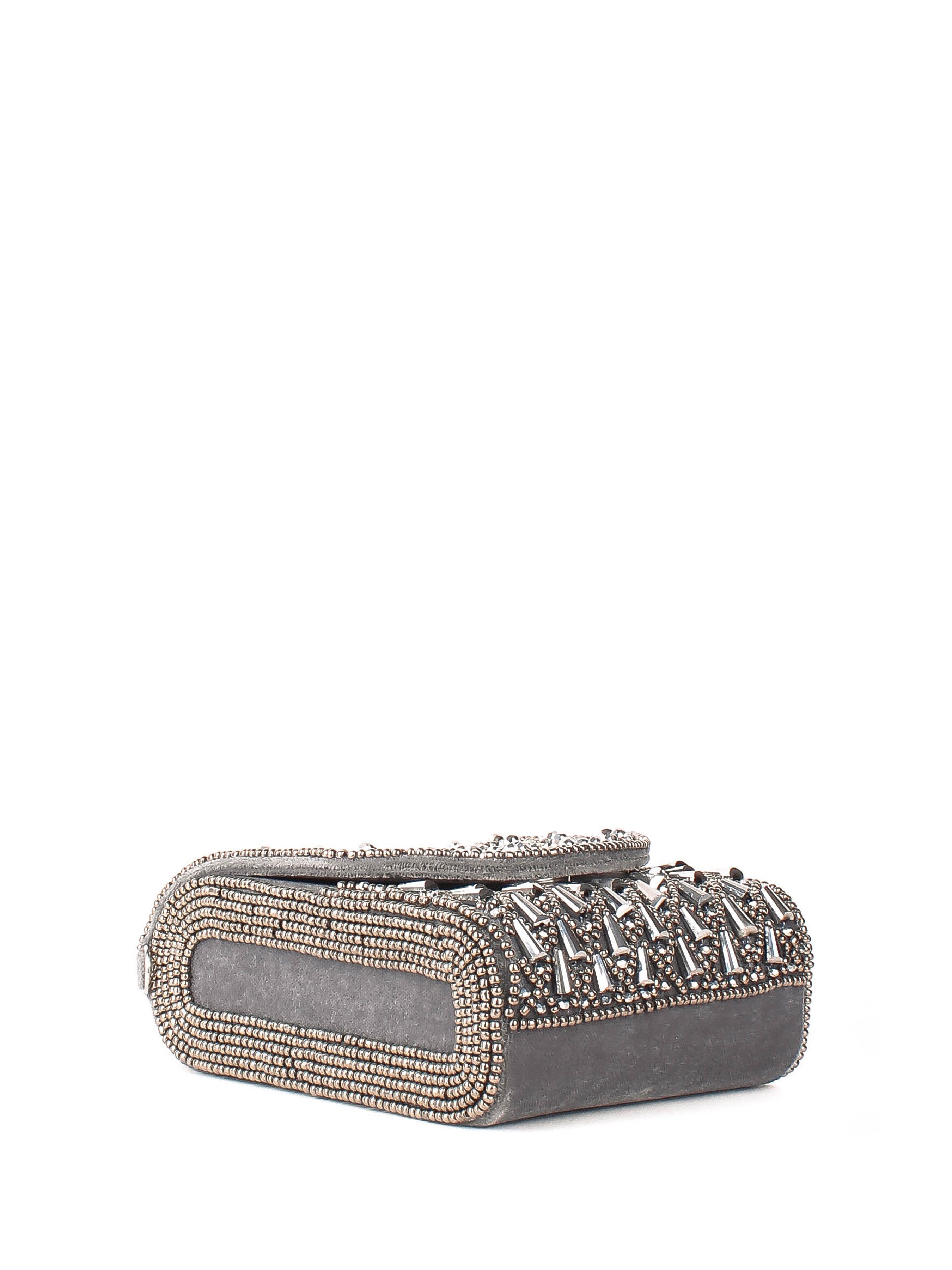 Bandolera de piel italiana Gris 003-18