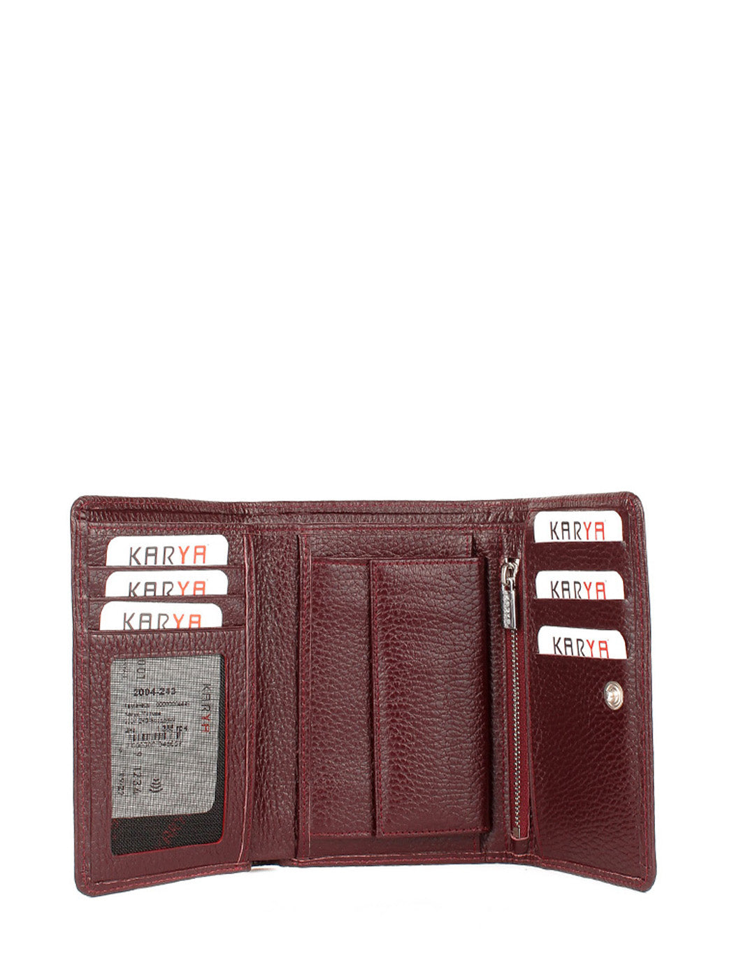 Cartera de piel italiana Burgoña 2004-243