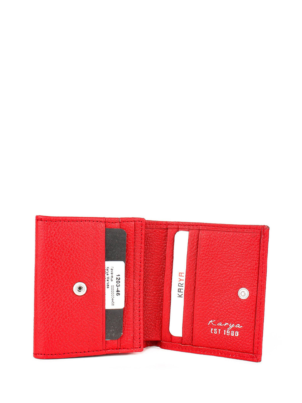 Cartera de piel italiana Rojo 1203-46