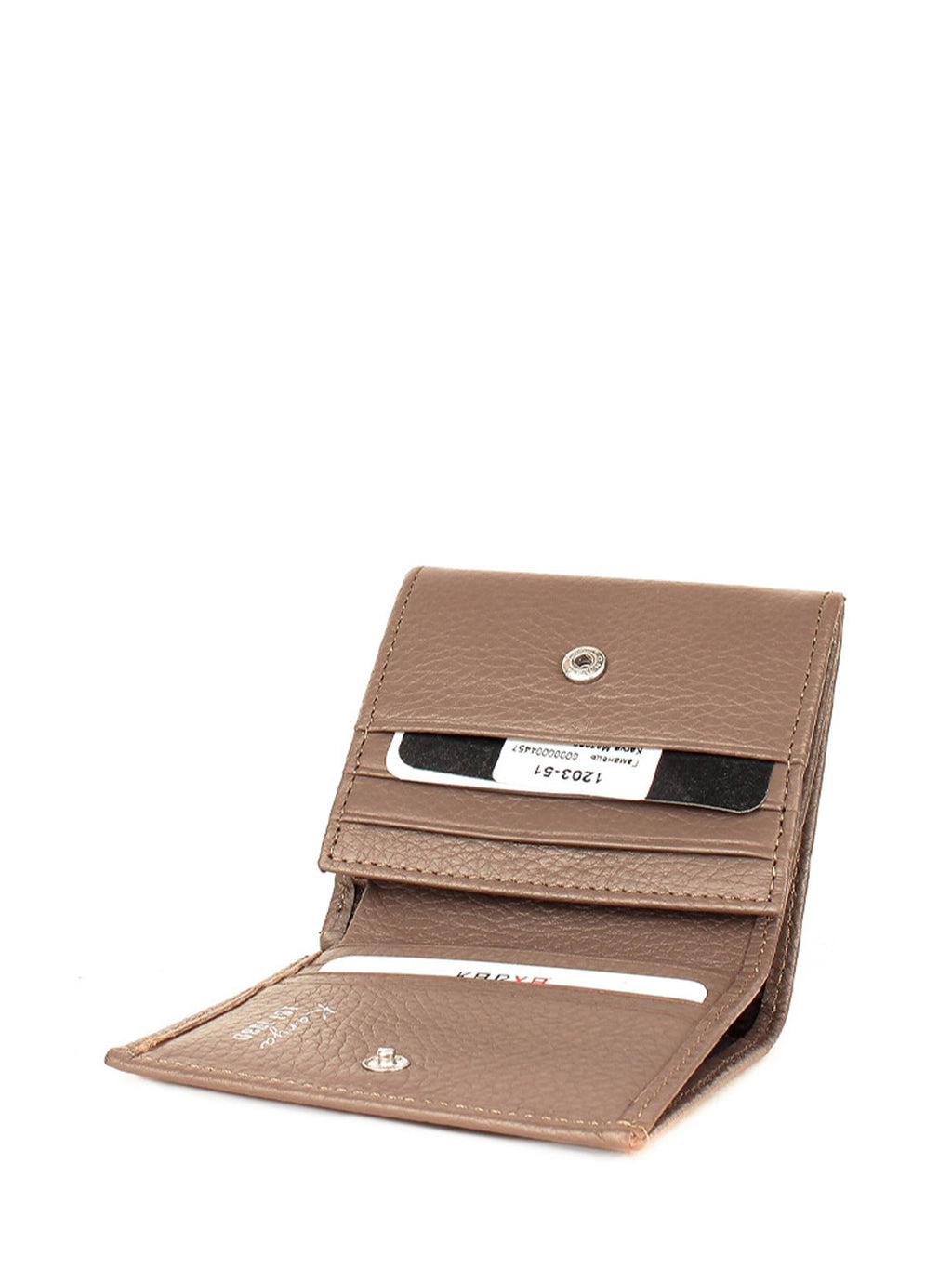 Cartera de piel italiana Gris 1203-51