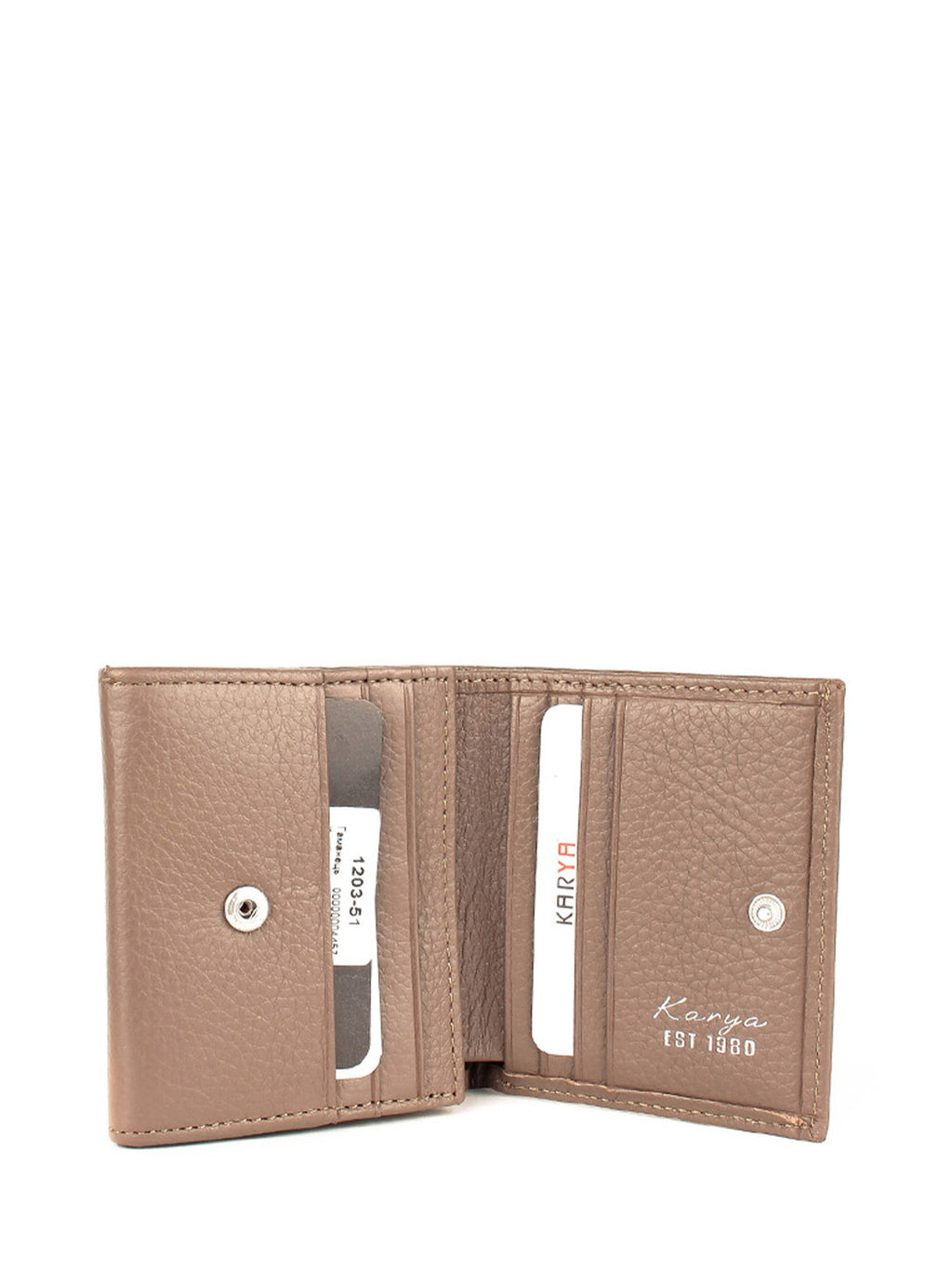 Cartera de piel italiana Gris 1203-51