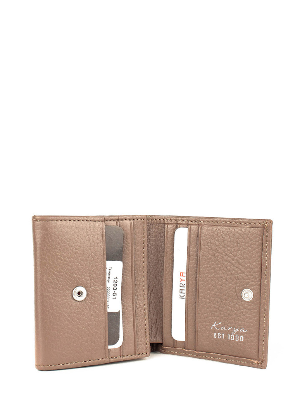 Cartera de piel italiana Gris 1203-51