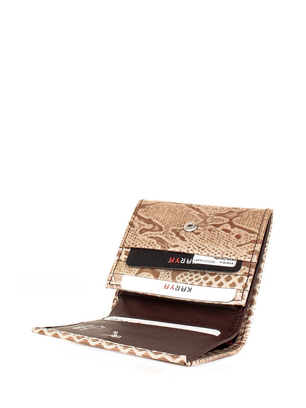 Cartera de piel italiana Gris 1203-011